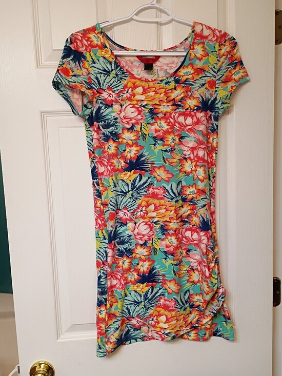 Kiss Dresses & Skirts - Kiss Tropical Floral Faux Wrap Mini Dress